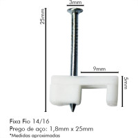 Sforplast Eletrica Grampo Fixa Fio Sfor,14/16-1.5C/100