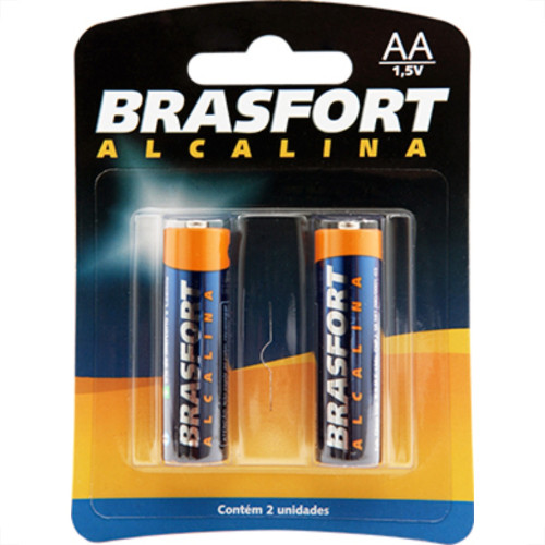 Brasfort Pilha  Alc Pequena Aa C/02