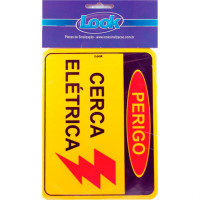 Look Placa Sinalizacao 15X20 Cerca Eletrica