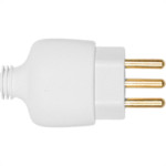 Ilumi Pino Macho 2P+T  Robus.20A Bco - Kit C/10 Pc