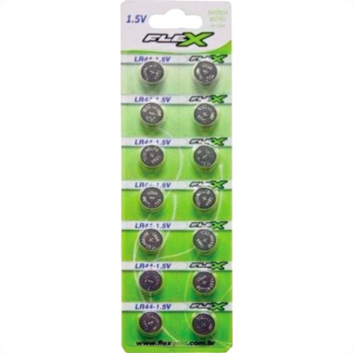 Flex Pilha Bateria  Botao Lr44 C/14