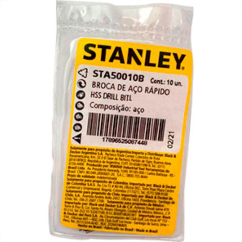 Stanley Broca Aco Rapido . D 7/64 - Kit C/10 Pc