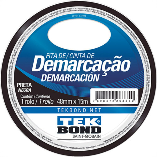 Tek Fita Demarcao Solo  48Mmx15M-Preta