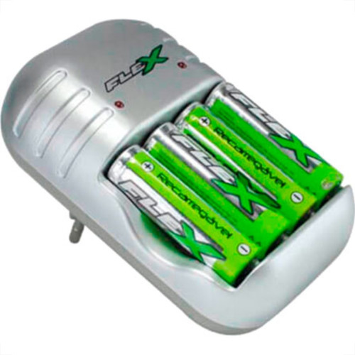 Flex Xcell Carregador Pilha C/4Pilha Fx.C03-4P