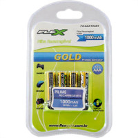 Flex Pilha  Recarreg,Aaa C/4