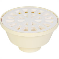 Ralo Sifonado Krona Redondo Branco 10Cm