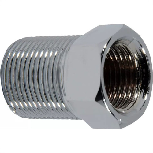 Bucha De Reducao Latao Cromado Metais Rei 3/4''X1/2'' Longa