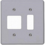 Placa Conjunto Ilumi Cinza 4X4 - 1 Interruptor Vertical + 2 Interruptores Horizontais - Kit C/10 Pecas