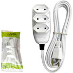 Extensao Ilumi Paralela 2 Polos 0,75Mm Branca -10M - 17931