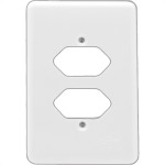 Placa Conjunto Ilumi Stylus Branco 4X2 - 2 Tomadas - 20410