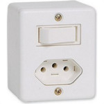 Sistema Box Ilumi 1 Simples + Tomada 10A. Branco - 63200