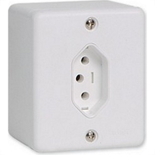 Sistema Box Ilumi 1 Tomada 2 Polos+Terra 20A. Branco - 63141