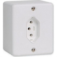 Sistema Box Ilumi 1 Tomada 2 Polos+Terra 10A. Branco - 63140