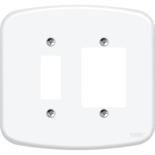 Placa Conjunto Fame Blanc 4X4 F-12 - 1 Interruptor Vertical + 2 Interruptores Horizontais - 945