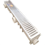 Grelha De Aluminio Com Caixa Coletora Pvc 15X100Cm