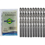 Broca Aco Rapido Brasfort 5,5Mm - 7478 - Kit C/10 Pecas