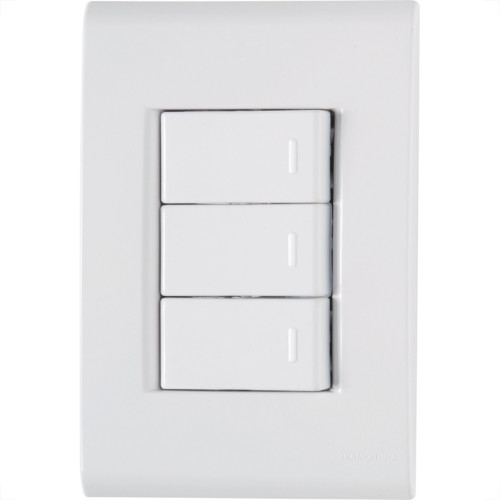 Conjunto Tramontina Com Placa Liz Branca 3 Simples - 57170/070