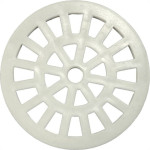 Grelha Plastica Redonda Branca Herc 10X10Cm - 2293 - Kit C/6 Pecas