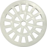 Grelha Plastica Redonda Branca Herc 10X10Cm - 2293 - Kit C/6 Pecas