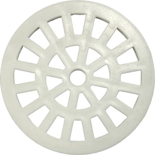Grelha Plastica Redonda Branca Herc 10X10Cm - 2293 - Kit C/6 Pecas