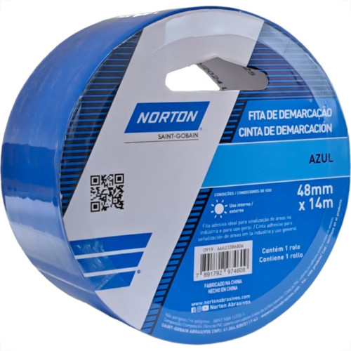 Fita Demarcacao Solo Norton Azul 48Mm X 14M
