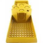 Suporte Laje Emave Com Caixa 25Cm Piso Amarelo - Kit C/10 Pecas
