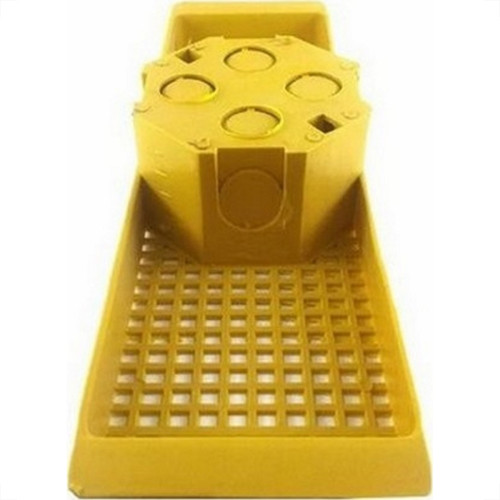 Suporte Laje Emave Com Caixa 25Cm Piso Amarelo - Kit C/10 Pecas