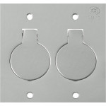 Placa Para Piso Inox 4X4 Olivo Com 2 Modulos Rj11