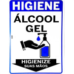 Placa Look 20X30Cm (Alcool Gel Vertical) - Kit C/5 Pecas