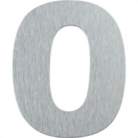 Numero Residencial Atlas Escovado No.0 - 12,5Cm