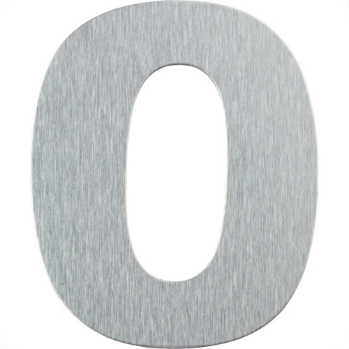 Numero Residencial Atlas Escovado No.0 - 12,5Cm