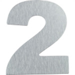 Numero Residencial Atlas Escovado No.2 - 12,5Cm
