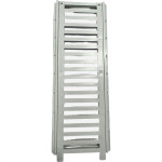 Grelha Plastica Reforcada Linear Estrela Com Porta Grelha 15X50Cm Branca - 1639