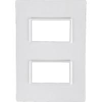 Placa Conjunto Modular Ilumi Vivaz 4X2 - 2 Modulos Separados + Suporte 76080