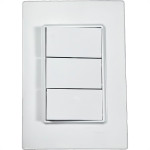 Conjunto Ilumi Vivaz Branco Com Placa 3 Simples 10A. - 7819