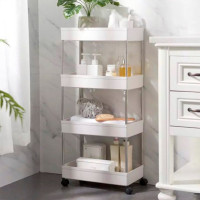 Carrinho Organizador Globalmix Multiuso 4 Andares Comp.40Cm X Larg.22Cm X Alt.89Cm Carrinho Organizador Globalmix Multiuso 4 Andares Comp.40Cm X Larg.22Cm X Alt.89Cm