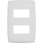 Placa Pial Plus+ Branca 4X2 - 2 Modulos Separados - 618506Bc