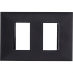 Placa Pial Plus+ Preta 4X2 - 2 Modulos Separados - 618506Pt