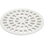 Grelha Plastica Redonda Branca Krona 15X15Cm - Nr56