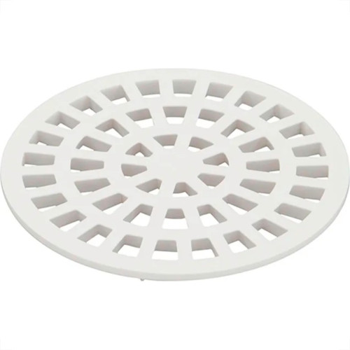 Grelha Plastica Redonda Branca Krona 15X15Cm - Nr56