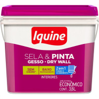 Tinta Acrilica Iquine Sela E Pinta Para Gesso E Drywall Branco Neve 3,6L