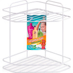 Cantoneira Porta Shampoo Dupla Emborrachada Arthi Branca - 2137