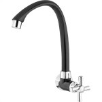 Torneira Bica Movel Pia Parede Abs Tigre Cross Preta - 300000629