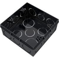 Caixinha De Luz Pvc Tigre Preta 4X4 Pesada - Kit C/12 Pecas