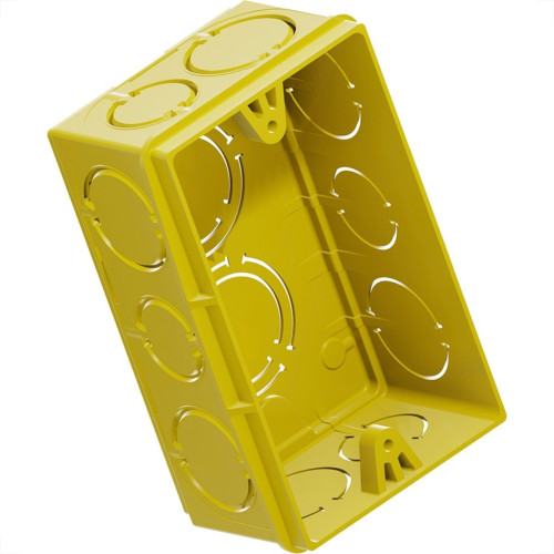 Caixinha De Luz Pvc Tigre Amarela 4X2 - Kit C/24 Pecas