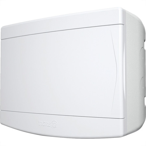Centrinho Tigre Pvc Sobrepor Para 8 Disjuntores Din Sem Barramento Branco