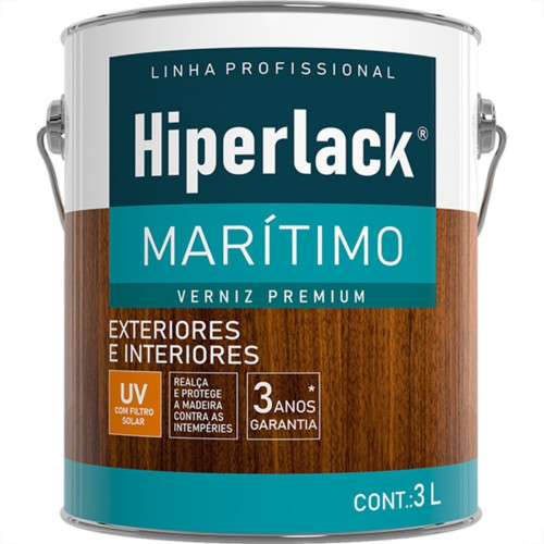 Verniz Hyperlack Maritimo Acetinado Incolor 3L