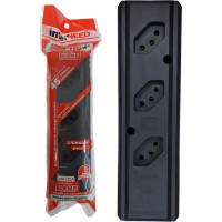 Tomada Barra Interneed Pro45 - 2 Polos +Terra Preta 20A. Tripla