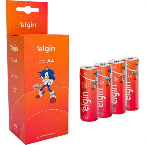 Pilha Elgin Zinco Aa Pequena - R06P Caixa Com 40 Pecas - 82341