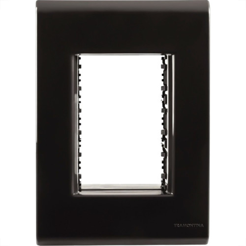 Placa Conjunto Modular Tramontina Liz 4X2 - Grafite 3 Modulos - 57106048